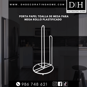 Porta Papel Toalla de mesa para mega Rollo Plastificado