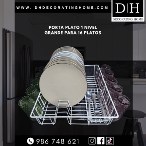 PORTA PLATO 1 NIVEL GRANDE PARA 15 PLATOS