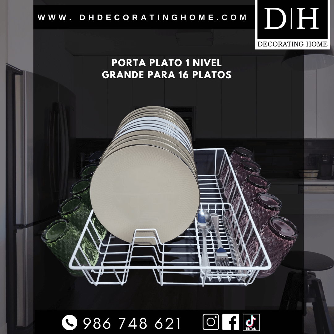 PORTA PLATO 1 NIVEL GRANDE PARA 15 PLATOS
